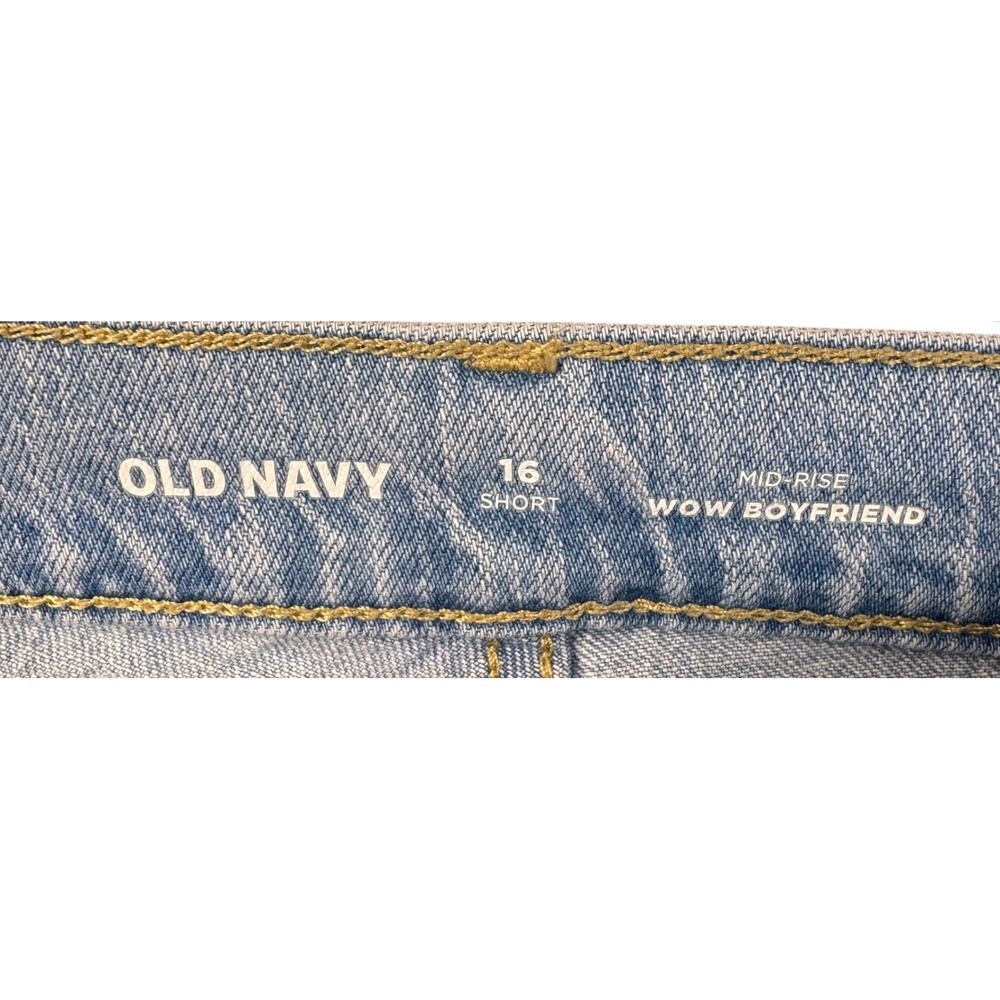 Old Navy Womens 16 Short Light Wash WOW Boyfriend Mid Rise Jeans Denim Pants - Picture 5 of 12